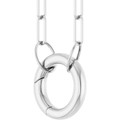 (NEW) BELLA COUTURE® COVENTRY STERLING SILVER OVAL CHAIN CHARM & PENDANT HOLDER BRACELET (7" / 6.5" Adjustable)