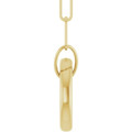 (NEW) BELLA COUTURE® COVENTRY 14K YELLOW GOLD OVAL CHAIN CHARM & PENDANT HOLDER NECKLACE (18")