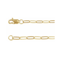 (NEW) BELLA COUTURE® COVENTRY 14K YELLOW GOLD OVAL CHAIN CHARM & PENDANT HOLDER NECKLACE (18")