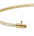 (NEW) BELLA COUTURE® PORTIA 2CT DIAMOND ROUND 14K YELLOW GOLD LINE TENNIS BRACELET (7")