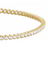(NEW) BELLA COUTURE® PORTIA 2CT DIAMOND ROUND 14K YELLOW GOLD LINE TENNIS BRACELET (7")