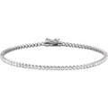 (NEW) BELLA COUTURE® PORTIA 2CT DIAMOND ROUND 14K WHITE GOLD LINE TENNIS BRACELET (7")