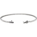 (NEW) BELLA COUTURE® PORTIA 2CT DIAMOND ROUND 14K WHITE GOLD LINE TENNIS BRACELET (7")