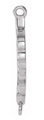 Platinum Leaf Bar 1 x 2 Loop Connector Link - Platinum - Small 6.5MM Width (1 Piece) (Earrings, Bracelet, Necklace)