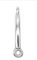Copy of Gold Mobile Bar 1 x 2 Loop Connector Link - Platinum - Small 6.5MM Width (1 Piece) (Earrings, Bracelet, Necklace)
