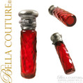 SOLD! - RARE Gorgeous Antique 1789 - 1850's Ruby Red Cranberry Small Miniature Tiny Scent Perfume Bottle