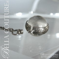 SOLD! (VINTAGE) Gorgeous Pools of Light Exquisite Art Deco Sphere Charm Pendant Opening Locket With Flower Wraps & Original (Removable) Chain Necklace
