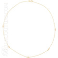 (NEW) BELLA COUTURE La FIORA FINE 1/4 CT DIAMOND 14K YELLOW GOLD CHAIN BEZEL-SET NECKLACE 18"