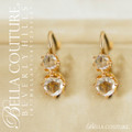SOLD! (ANTIQUE) Rare Gorgeous Victorian Rose Cut Diamond 18KT/18K Yellow Gold Earrings - Fine Jewelry (One of a Kind)