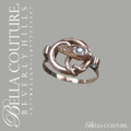 SOLD! - (ANTIQUE) Rare Georgian Victorian Gorgeous Rose Cut Diamond Snake Solid 14K Rose Gold Ring Band - c. 1714 - 1800 - Fine Jewelry - (One of a Kind)