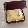 SOLD! - (ANTIQUE) Gorgeous Victorian Rare 18K Rose Gold Drop Lever Back Earrings c. 1838