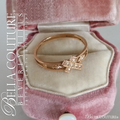 SOLD! - (ANTIQUE) Gorgeous Victorian Rare Natural Freshwater Cultured Pearl 18K Gold Dainty Cross Ring Band c.1838