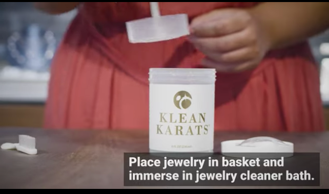 BELLA COUTURE® KLEAN KARATS™ 100 Natural Fine Jewelry Cleaner Jar, Basket & Brush BELLA COUTURE