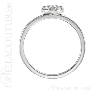 (NEW) BELLA COUTURE COCO Fine Gorgeous Diamond PLATINUM Ring (1/4 CT. TW.) (NEW) BELLA COUTURE COCO Fine Gorgeous Diamond PLATINUM Ring (1/4 CT. TW.)