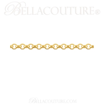 (NEW) BELLA COUTURE Fine (16") 14K Solid Yellow Gold Rolo Necklace Chain (2MM Width) (NEW) BELLA COUTURE Fine (16") 14K Solid Yellow Gold Rolo Necklace Chain (2MM Width)