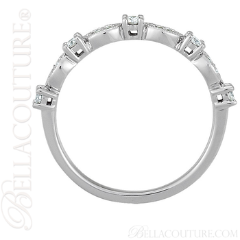 (NEW) BELLA COUTURE SOSA Fine Gorgeous Diamond 14K White Gold Stackable Ring (1/5 CT. TW.) (NEW) BELLA COUTURE SOSA Fine Gorgeous Diamond 14K White Gold Stackable Ring (1/5 CT. TW.)