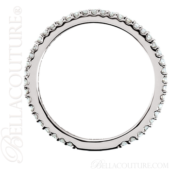 (NEW) BELLA COUTURE LINN Fine Gorgeous Diamond 14K White Gold Stackable Eternity Ring Band (1/3 CT. TW.) (NEW) BELLA COUTURE LINN Fine Gorgeous Diamond 14K White Gold Stackable Eternity Ring Band (1/3 CT. TW.)