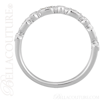 (NEW) BELLA COUTURE SOSA II Fine Gorgeous Diamond 14K White Gold Stackable Ring (1/8 CT. TW.) (NEW) BELLA COUTURE SOSA II Fine Gorgeous Diamond 14K White Gold Stackable Ring (1/8 CT. TW.)