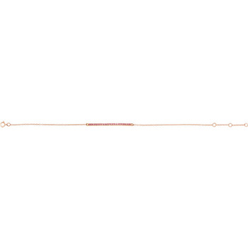 (NEW) BELLA COUTURE ZOE Pave' Sapphire 14K Rose Gold Bar Bracelet with Chain ~ Adjustable 8", 7.5", 7" (NEW) BELLA COUTURE ZOE Pave' Sapphire 14K Rose Gold Bar Bracelet with Chain ~ Adjustable 8", 7.5", 7"