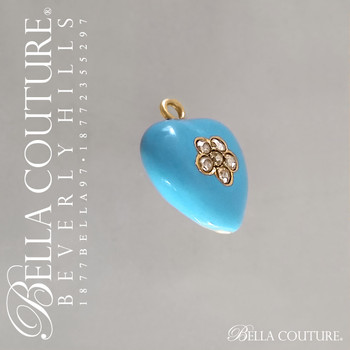 SOLD! - (ANTIQUE) Rare Gorgeous GEORGIAN Victorian Rose Cut Diamond Pearl 18KT/18K Yellow Gold Robin's Egg Turquoise Blue Enamel Heart Charm Pendant - Fine Jewelry (One of a Kind) SOLD! - (ANTIQUE) Rare Gorgeous GEORGIAN Victorian Rose Cut Diamond Pearl 18KT/18K Yellow Gold Robin's Egg Turquoise Blue Enamel Heart Charm Pendant - Fine Jewelry (One of a Kind)