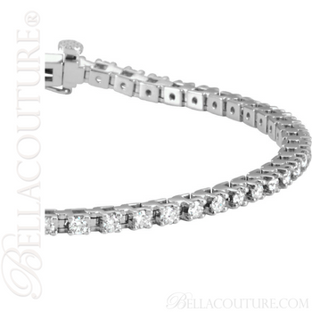 (NEW) BELLA COUTURE BELLAIGE Gorgeous 2 CTW Diamond 14k White Gold Tennis Bracelet (NEW) BELLA COUTURE BELLAIGE Gorgeous 2 CTW Diamond 14k White Gold Tennis Bracelet