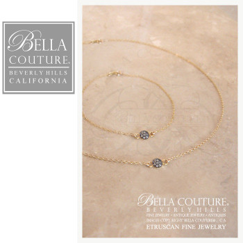 (NEW) BELLA COUTURE LUCKY SEVEN Limited Edition Designer Etruscan 14K Yellow Gold Pave' Diamond Chain Bracelet (Adjustable) (From 7.5", 7" to 6.5" Inches in Length) (NEW) BELLA COUTURE LUCKY SEVEN Limited Edition Designer Etruscan 14K Yellow Gold Pave' Diamond Chain Bracelet (Adjustable) (From 7.5", 7" to 6.5" Inches in Length)