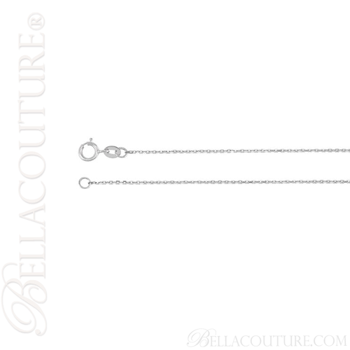 (NEW) BELLA COUTURE GORGEOUS FINE AQUAMARINE DIAMOND 14K WHITE GOLD PENDANT NECKLACE (18" Inches)