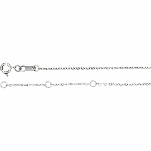 (NEW) BELLA COUTURE Jessie Graduated 1/10 CT Diamond Platinum™ Charm Bracelet (7.5", 7", 6.5" Adjustable Length)