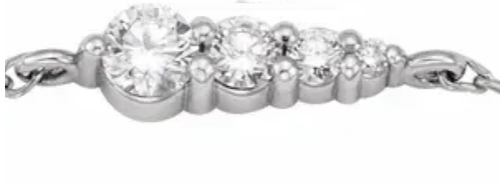 (NEW) BELLA COUTURE Jessie Graduated 1/10 CT Diamond 14K Yellow Gold Charm Bracelet (7.5", 7", 6.5" Adjustable Length)