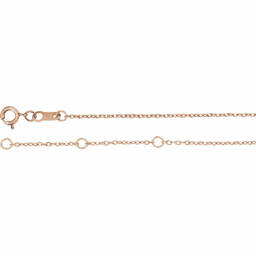 (NEW) BELLA COUTURE Jessie Graduated 1/10 CT Diamond 14K Rose Gold Charm Bracelet (7.5", 7", 6.5" Adjustable Length)