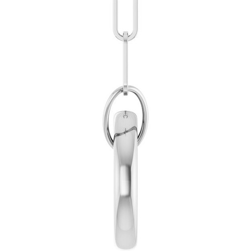 (NEW) BELLA COUTURE® COVENTRY STERLING SILVER OVAL CHAIN CHARM & PENDANT HOLDER BRACELET (7" / 6.5" Adjustable)