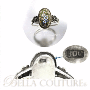 SOLD! - (ANTIQUE) Rarest Fine Georgian Victorian Miniature Micro Mosaic Ring