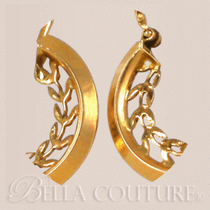 SOLD! - (ANTIQUE) 18K Gold Victorian Creole Hoop Earrings