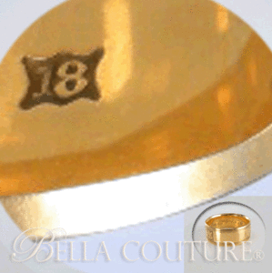 SOLD! - (ANTIQUE) Victorian 18Ct 18K Wedding Band Ring Dated Circa 1876
