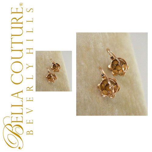 SOLD! - Rare Gorgeous Antique Victorian Dainty 18K Rose Gold Pearl Circa 1838 Ornate Earrings Fine Jewelry