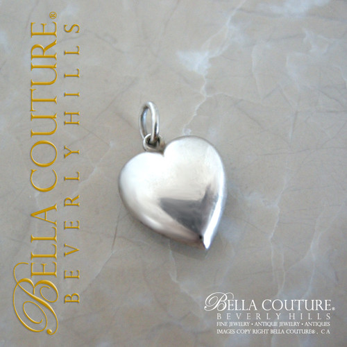 SOLD! - (ANTIQUE) Rare Georgian Victorian Sterling Silver Gilt Pave Turquoise Heart c.1790 - 1840 Charm Pendant