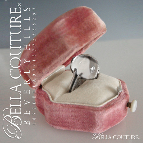 SOLD! - (VINTAGE) Rare Exquisite Arts & Crafts Pools of Light Art Deco Sterling Silver Rock Crystal Ring Jewelry