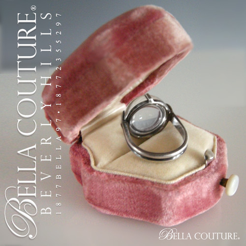 SOLD! - (VINTAGE) Rare Exquisite Arts & Crafts Pools of Light Art Deco Sterling Silver Rock Crystal Ring Jewelry