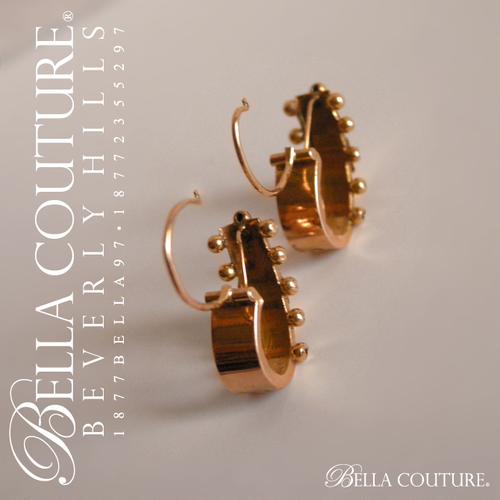 SALE PENDING! - (ANTIQUE) RARE Georgian Victorian Gorgeous French 18CT 18K Rose Gold Dangle Drop Lever Back Earrings - One of a Kind - Fine Jewelry Jewellery
