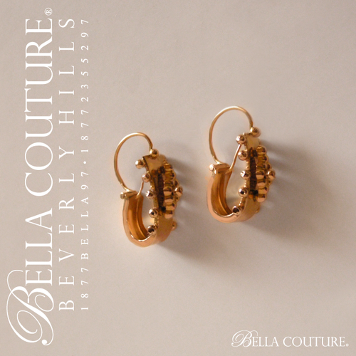 SALE PENDING! - (ANTIQUE) RARE Georgian Victorian Gorgeous French 18CT 18K Rose Gold Dangle Drop Lever Back Earrings - One of a Kind - Fine Jewelry Jewellery
