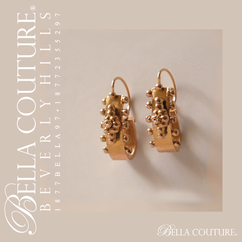 SALE PENDING! - (ANTIQUE) RARE Georgian Victorian Gorgeous French 18CT 18K Rose Gold Dangle Drop Lever Back Earrings - One of a Kind - Fine Jewelry Jewellery