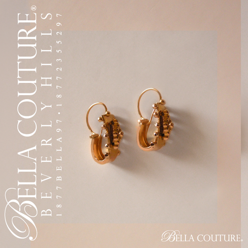 SALE PENDING! - (ANTIQUE) RARE Georgian Victorian Gorgeous French 18CT 18K Rose Gold Dangle Drop Lever Back Earrings - One of a Kind - Fine Jewelry Jewellery