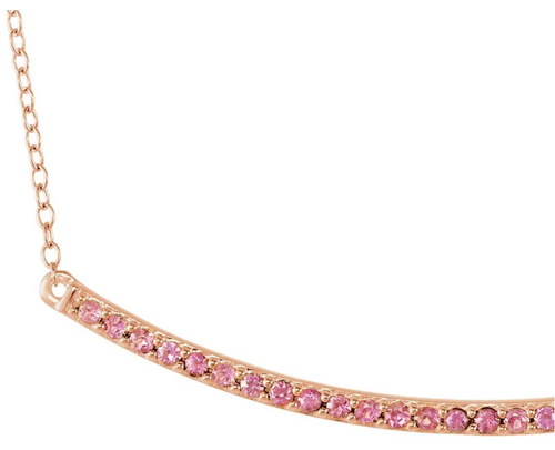 (NEW) BELLA COUTURE ZOE Pave' Diamond 14K Yellow Gold Bar Chain Necklace 18" - 16" (Adjustable Length)