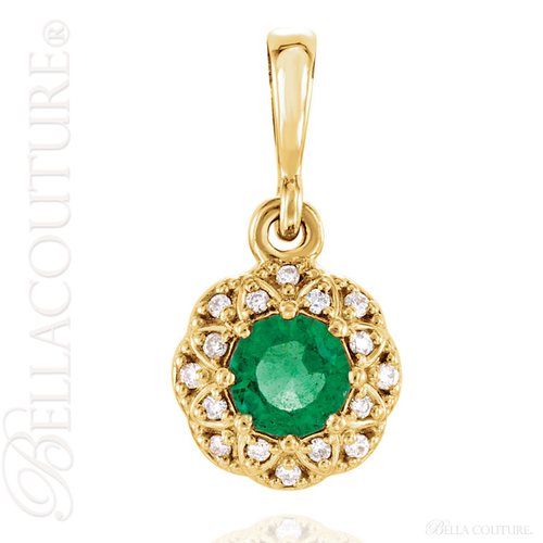 (NEW) BELLA COUTURE SORA HALO Fine Elegant Blue Sapphire Diamond Pendant