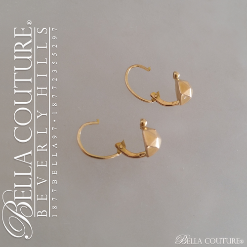 SOLD! - (ANTIQUE) Gorgeous Victorian Rare 18K Rose Gold Drop Lever Back Earrings c. 1838