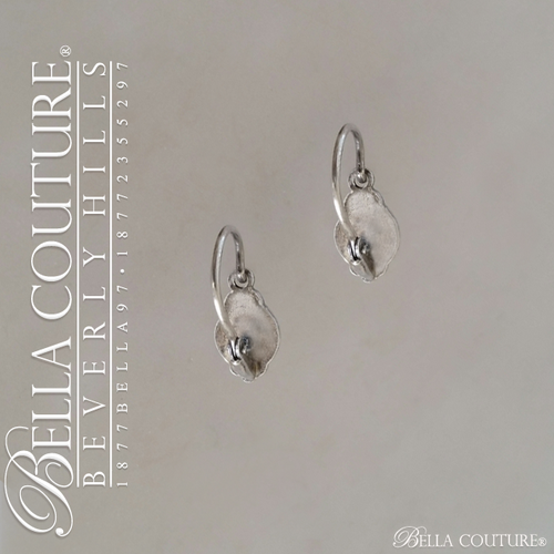SOLD! - (ANTIQUE) Gorgeous Fine VIctorian Rare Silver Turquoise Paste Heart Earrings