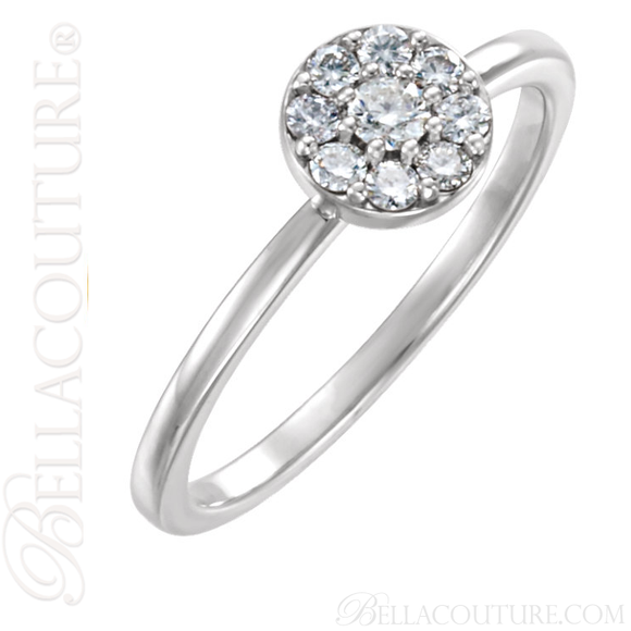(NEW) BELLA COUTURE COCO Fine Gorgeous Diamond 14K Yellow Gold Ring (1/4 CT. TW.)