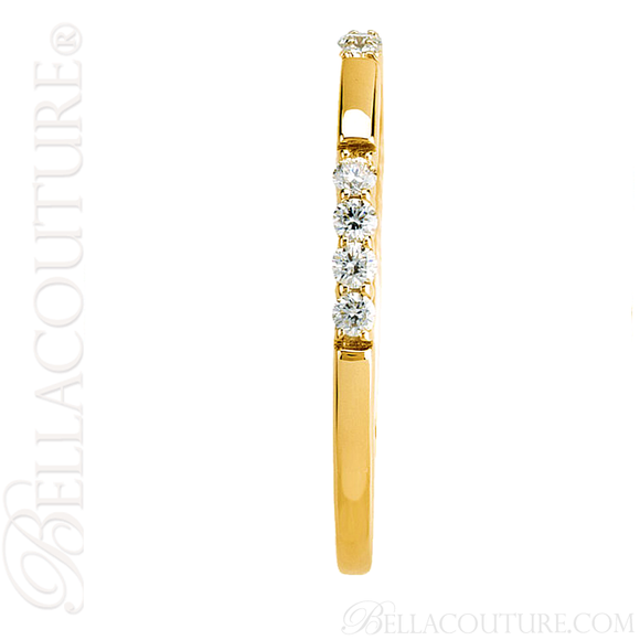 (NEW) BELLA COUTURE Le SIMONA Fine Diamond 14K Yellow Gold Ring Band (1/4 CT. TW.)