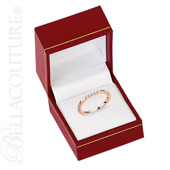 (NEW) BELLA COUTURE Le SIMONA Fine Diamond 14K White Gold Ring Band (1/4 CT. TW.)
