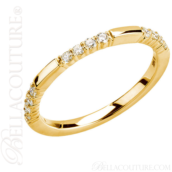 (NEW) BELLA COUTURE Le SIMONA Fine Diamond 14K White Gold Ring Band (1/4 CT. TW.)